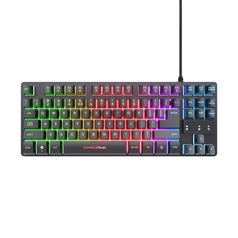 Trust GXT 833 Thado tastiera Gaming USB Olandese Nero, Argento