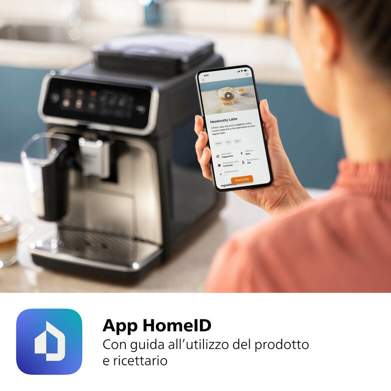 Philips Series 3300 LatteGo EP3347/90 Macchina da caffè automatica, 6 bevande, 1.8 L, cappuccinatore, macine in ceramica