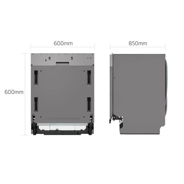 LG DF375HVS Lavastoviglie libera installazione, Classe A, 14 Coperti, Vapore, WI-FI, Grigia