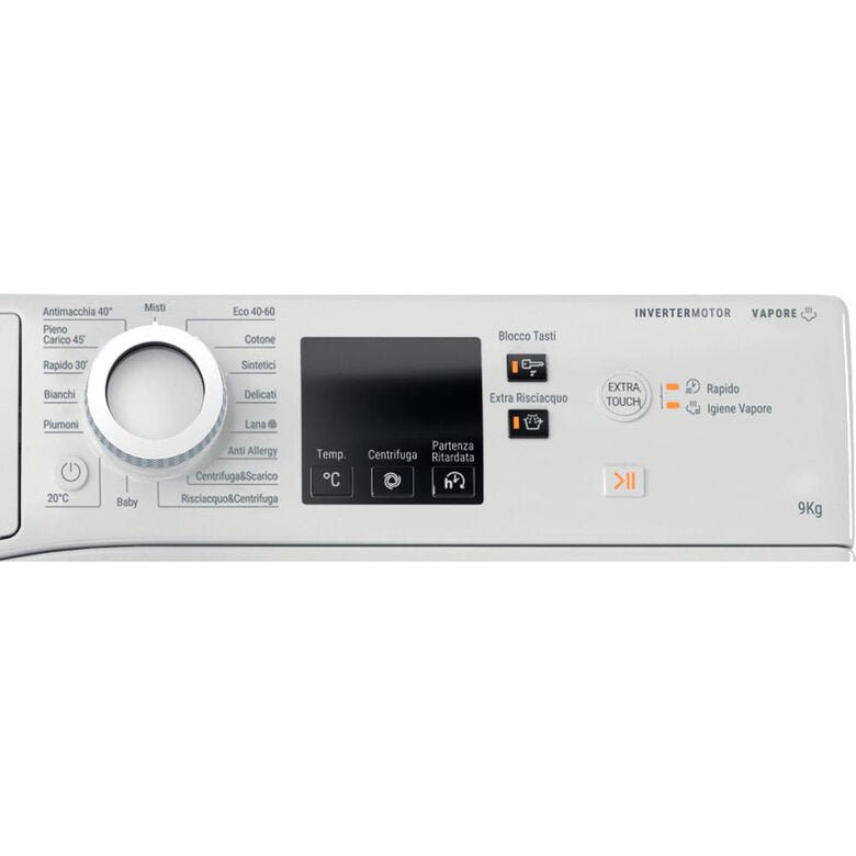 Hotpoint Ariston NF97WK IT Lavatrice A Libera Installazione 9 Kg, 1400 Giri, Anti Allergy, Igiene Vapore, Tecnologia Steam Hygiene, Classe A-10%, Bianco