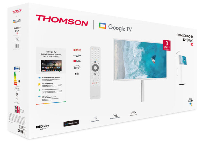 Thomson 32HG4M45 TV 81,3 cm (32") HD Smart TV Wi-Fi Bianco 200 cd/m²