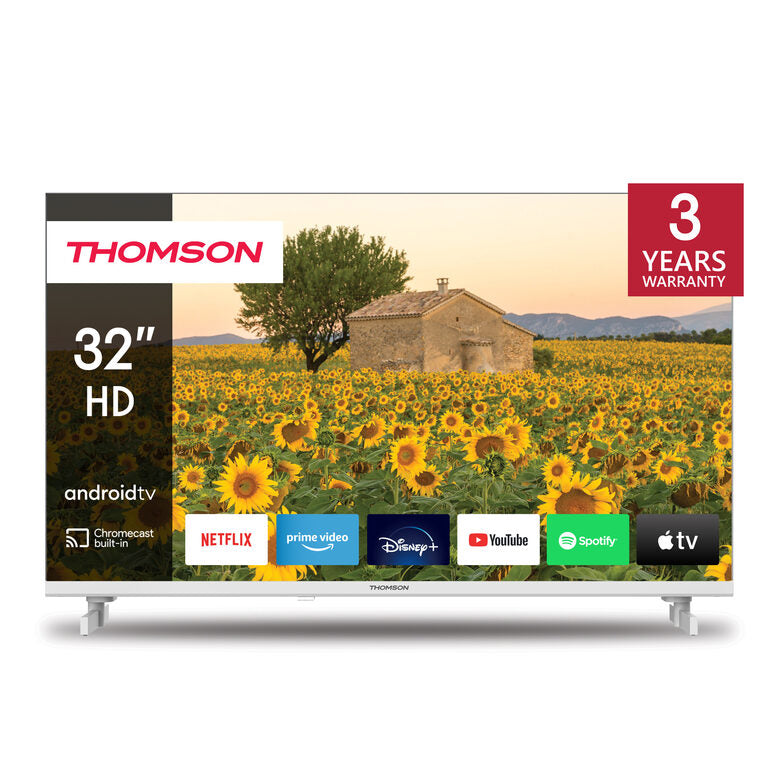 Thomson 32HA2S13W Televisione Smart TV 32 Pollici Led Frameless T2/c2s2 Android 11 Hd Wi-fi Bianco