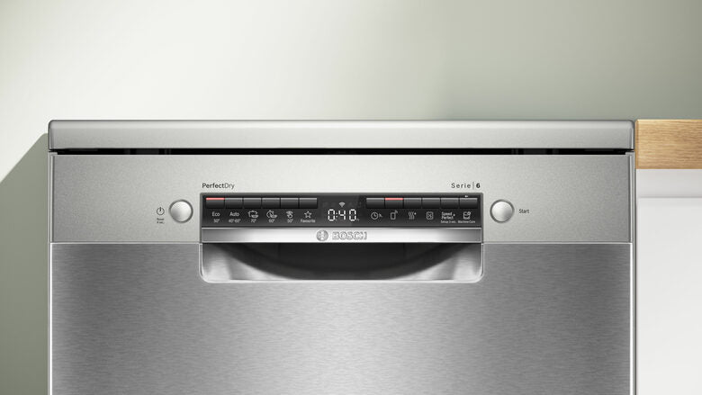 Bosch Serie 6 SMS6ZCI10E Lavastoviglie da libera installazione 14 coperti Acciaio spazzolato anti-impronta Classe B