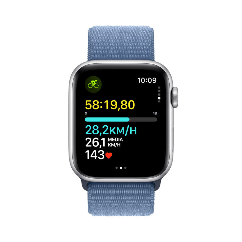 Apple Watch SE GPS + Cellular Cassa 44mm in Alluminio con Cinturino Sport Loop Blu Inverno