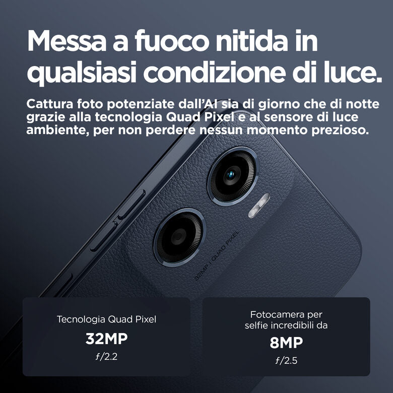 Motorola moto Smartphone e15 (2/64GB, Fotocamera da 32MP + sensore antisfarfallio, Display 6.67" HD+ 90Hz Corning® Gorilla® Glass 3, 5200mAh, MediaTek Helio G81 Extreme, Android 14 Go Editio