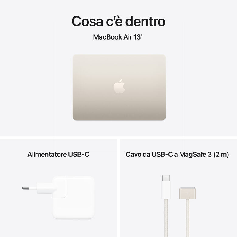 Apple MacBook Air 13'' M4 chip 10-core CPU 8-core GPU, 16GB, 256GB SSD - Galassia