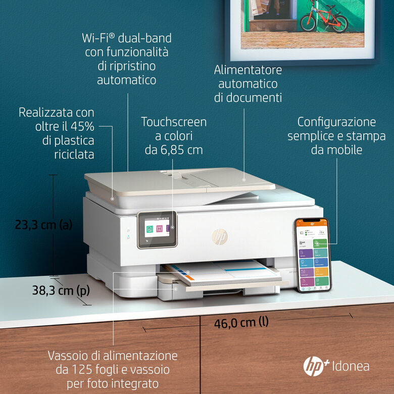 HP ENVY Stampante multifunzione HP Inspire 7924e, Casa, Stampa, copia, scansione, Wireless; HP+; Idonea per HP Instant ink; Alimentatore automatico di documenti