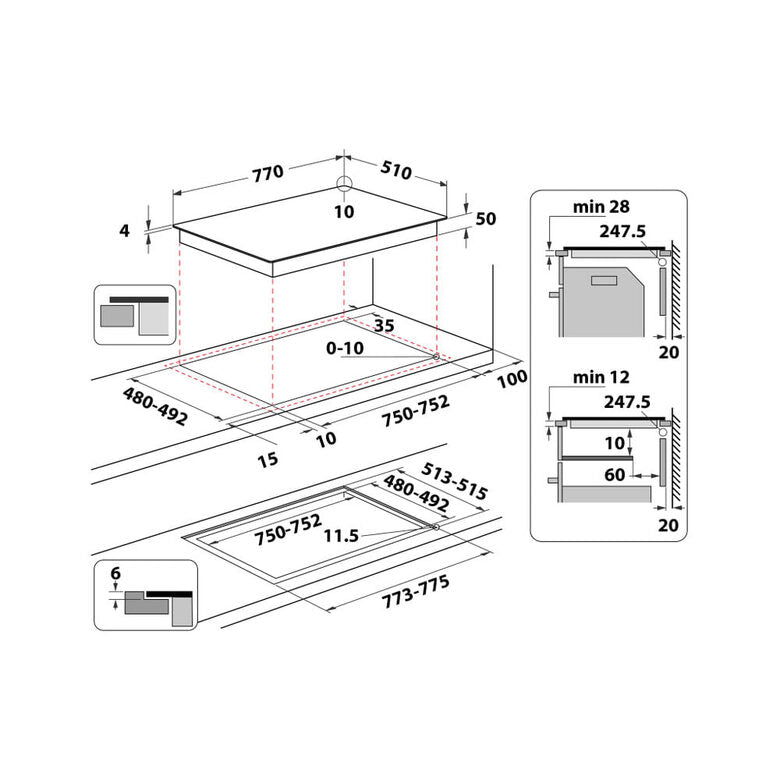 Hotpoint Ariston Piano cottura a induzione HB 0577B NE