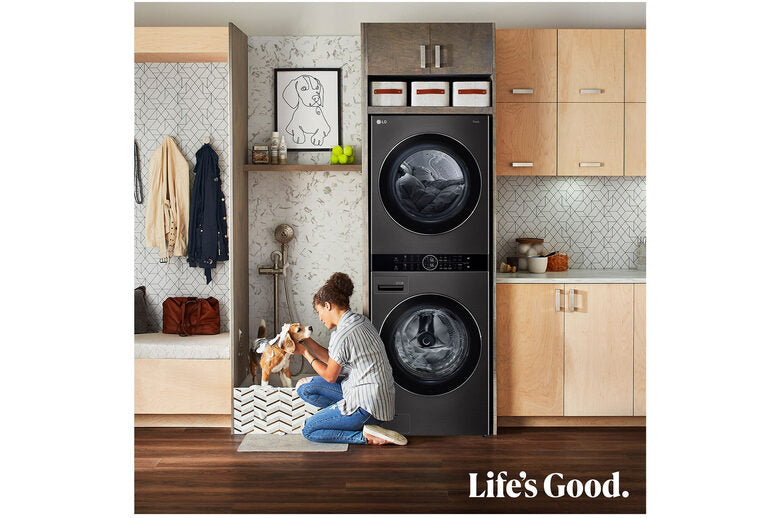 LG WT1716BBF lavasciuga Libera installazione Caricamento frontale Nero