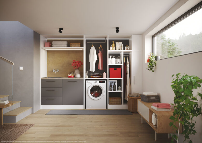 Hoover H3DP4854TA6/1-S H-WASH&DRY 350 Lavasciuga A Libera Installazione 8/5 Kg, 1400 Giri, Auto Care, Tecnologia Active Balance, Classe D, Bianco