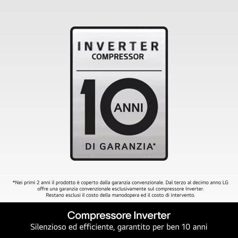 LG GBBSJ20DPY Libera installazione 375 L Acciaio inox