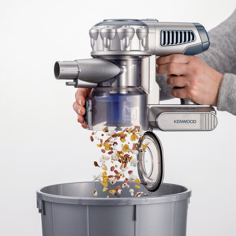 Ariete 22V Lithium 2724, Scopa Elettrica Cordless e Aspirabriciole con Motore Digitale, Alluminio, Arancio, 200 W