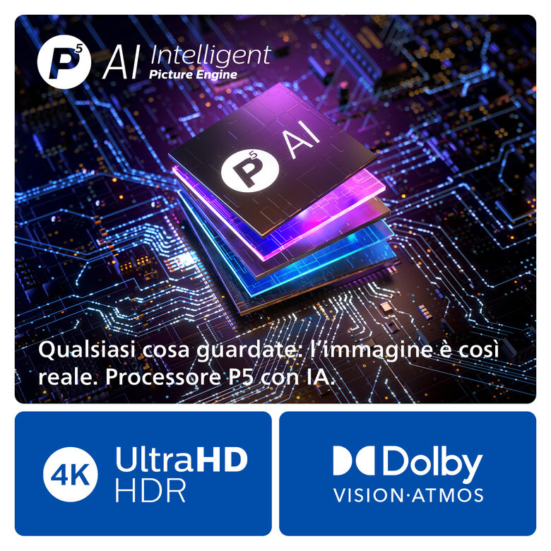 Philips 55Oled769 Televisione Smart TV 55 Pollici Oled 4K Uhd Ambilight Dolby Vision Atmos