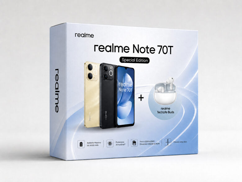 realme Note 631011009972 smartphone 17,1 cm (6.74") Doppia SIM Android 15 4G USB tipo-C 4 GB 128 GB 6000 mAh Nero