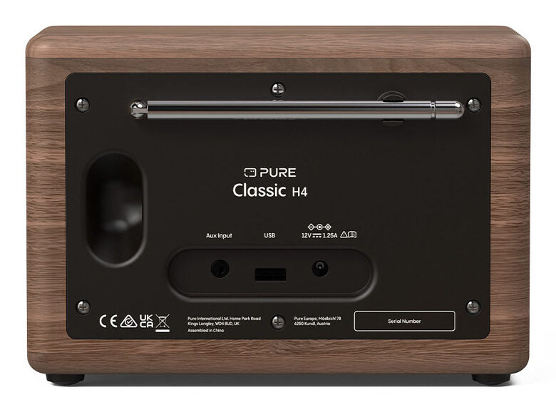 Pure Radio Classic H4 Black/Walnut DAB