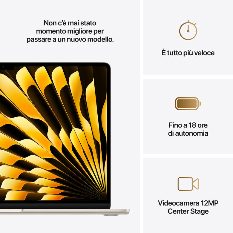 Apple MacBook Air 15'' M4 chip 10-core CPU 10-core GPU, 16GB, 256GB SSD - Galassia