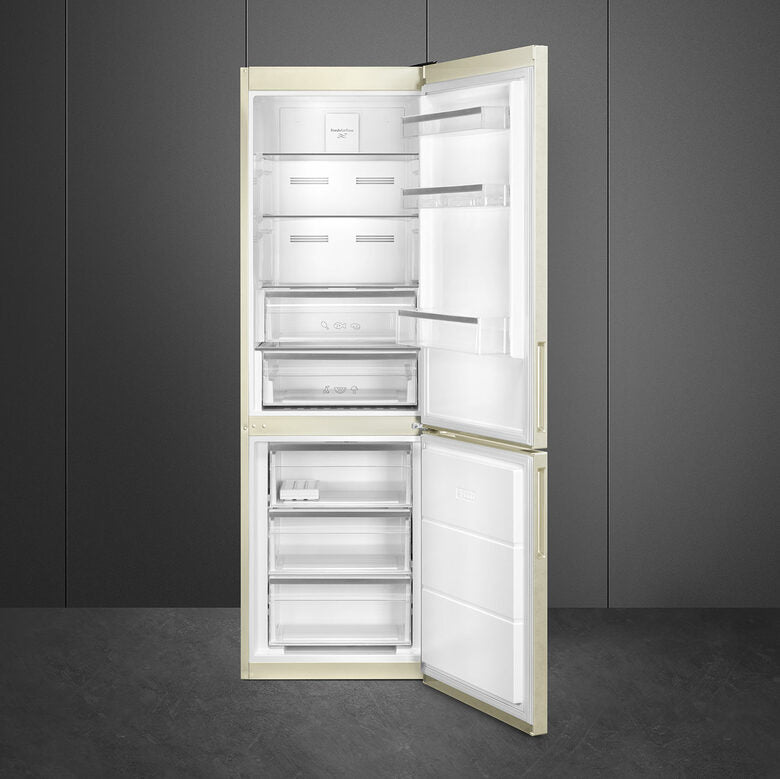 Smeg FC20EN1M1 Frigorifero Combinato A Libera Installazione, No Frost, Classe E, Sabbia