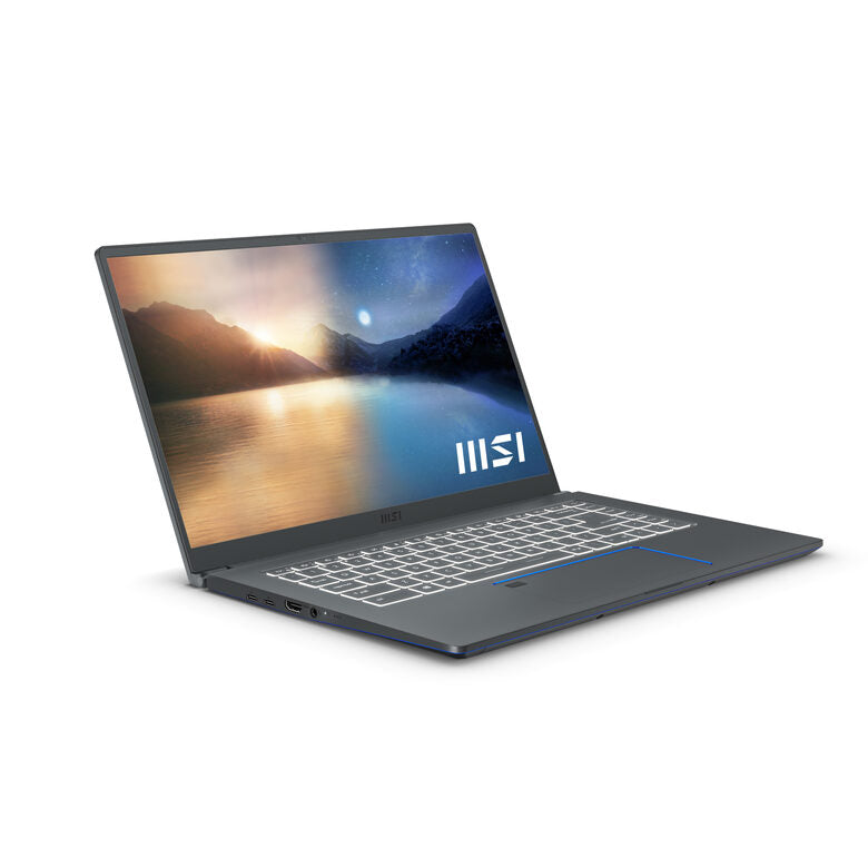 MSI Prestige A11SC-025IT i7-1185G7 Computer portatile 39,6 cm (15.6") Full HD Intel® Core™ i7 16 GB DDR4-SDRAM 1000 GB SSD NVIDIA® GeForce® GTX 1650 Ti Wi-Fi 6 (802.11ax) Windows 10 Home Gri