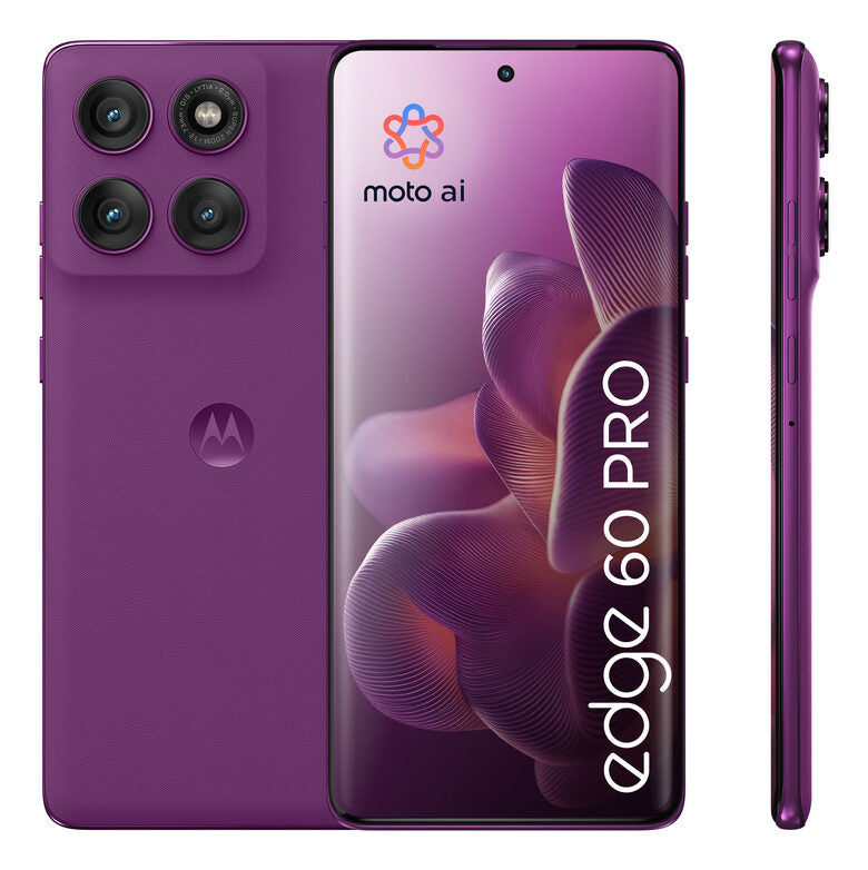 Motorola edge 60 pro con Moto AI (12/512GB, Fotocamera 50+50+10MP, selfie 50MP, Display 6.67" pOLED 120Hz, MediaTek Dimensity 8350, batteria 6000mAh, ricarica 90W, Android 15), PANTONE Spark
