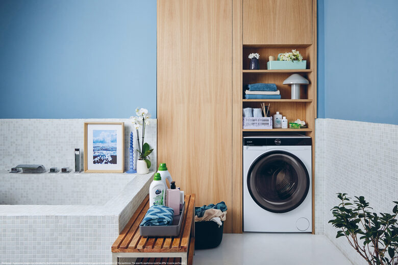 Candy BWS 4128B8-S Lavasciuga A Libera Installazione 12 Kg, 1400 Giri, ProWash&Dry, Proactive Ecowash, Candy Clean Shields, Soft Drum, Classe D, Bianco