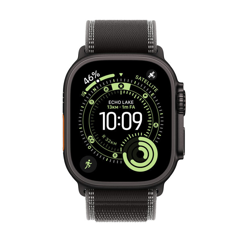 Apple Watch Ultra 3 GPS + Cellular 49mm Cassa Titanio Nero con Alpine Loop Terra Cotta - M/L