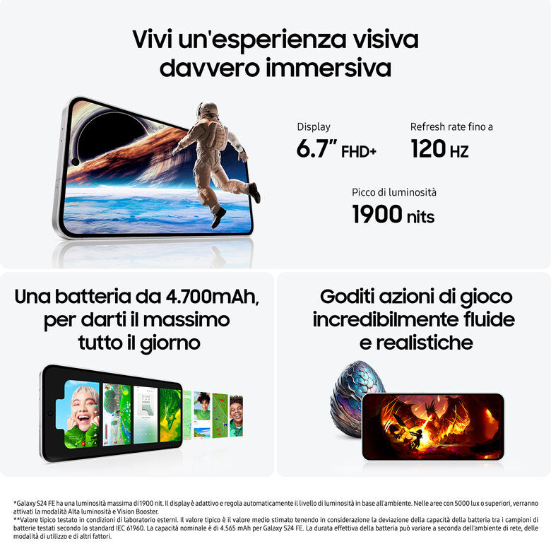 Samsung Galaxy S24 FE  Smartphone AI, 8GB RAM, 128GB, Graphite