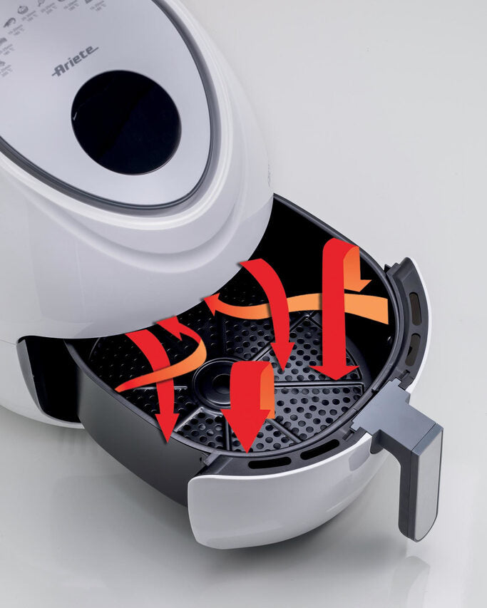 Ariete 4618/03 Singolo 5,5 L Indipendente 1800 W Friggitrice ad aria calda Acciaio inossidabile, Bianco