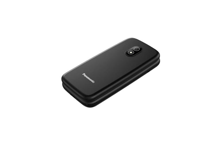 Panasonic KX-TU410EXB Cellulare 4G a Conchiglia Nero con Tasto SOS e Display 2,4"