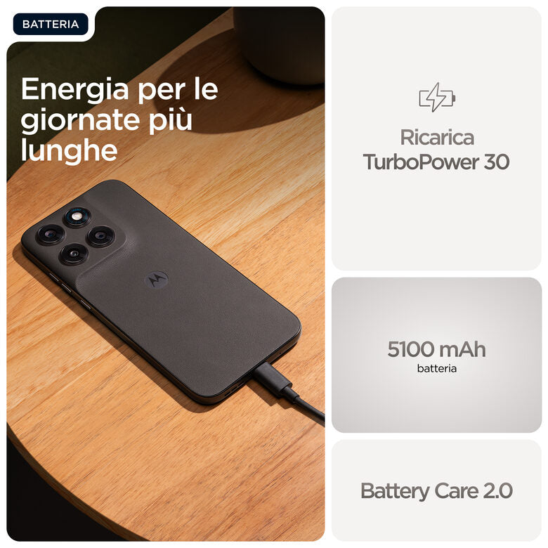 Motorola moto g77 Camera 108MP Dual SIM ibrida Android 16.0 5G USB tipo-C 8 GB 256 GB 5200 mAh Nero