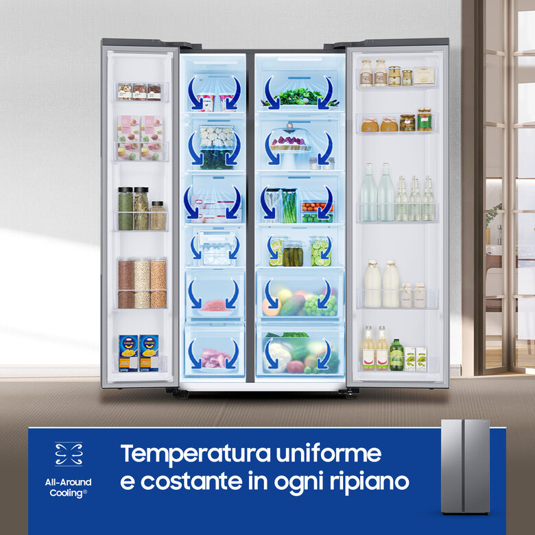 Samsung RS62DG5003S9 Frigorifero Side By Side Libera Installazione 655 L E Acciaio inossidabile
