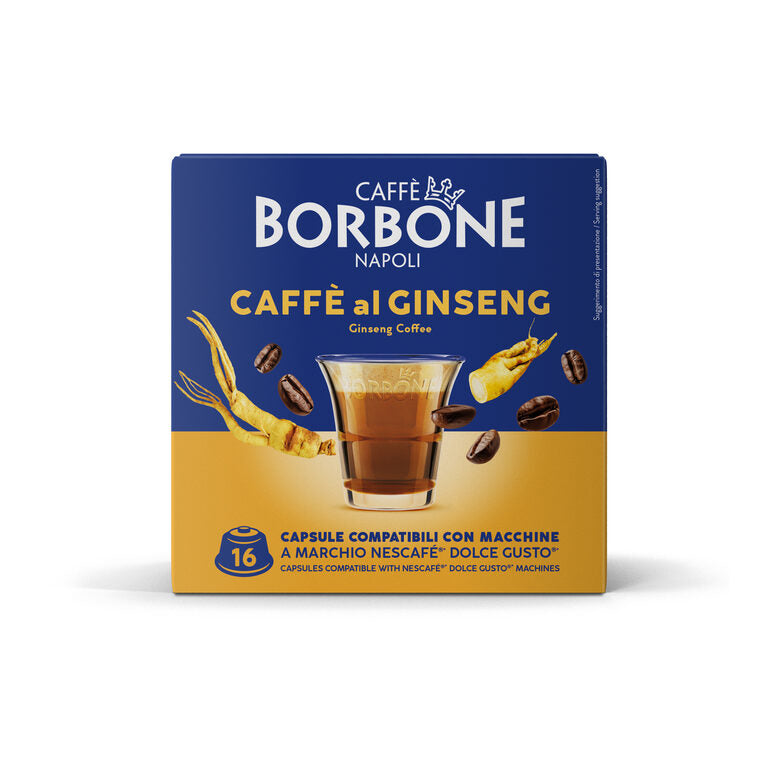 Borbone 16 Capsule Caffè Compatibili Nescafé Dolce Gusto Caffè al Ginseng