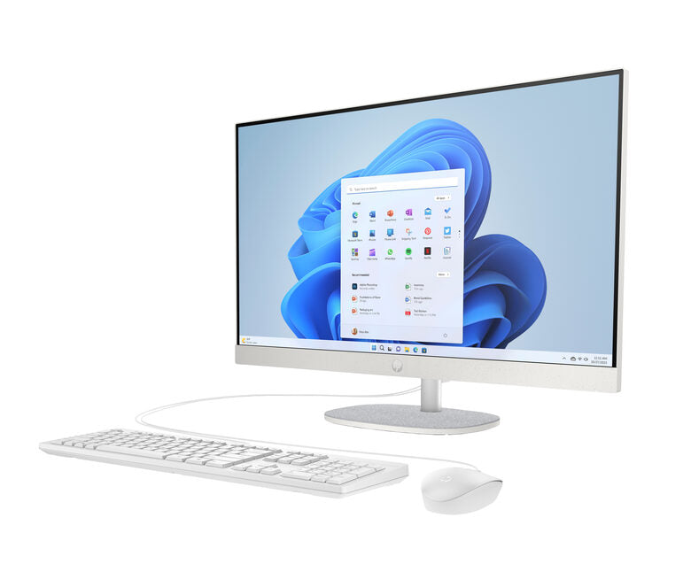 HP 27 inch All-in-One 27-cr0094nl PC Intel Core 5 120U 8 GB DDR4-SDRAM 512 GB SSD Windows 11 Home Bianco