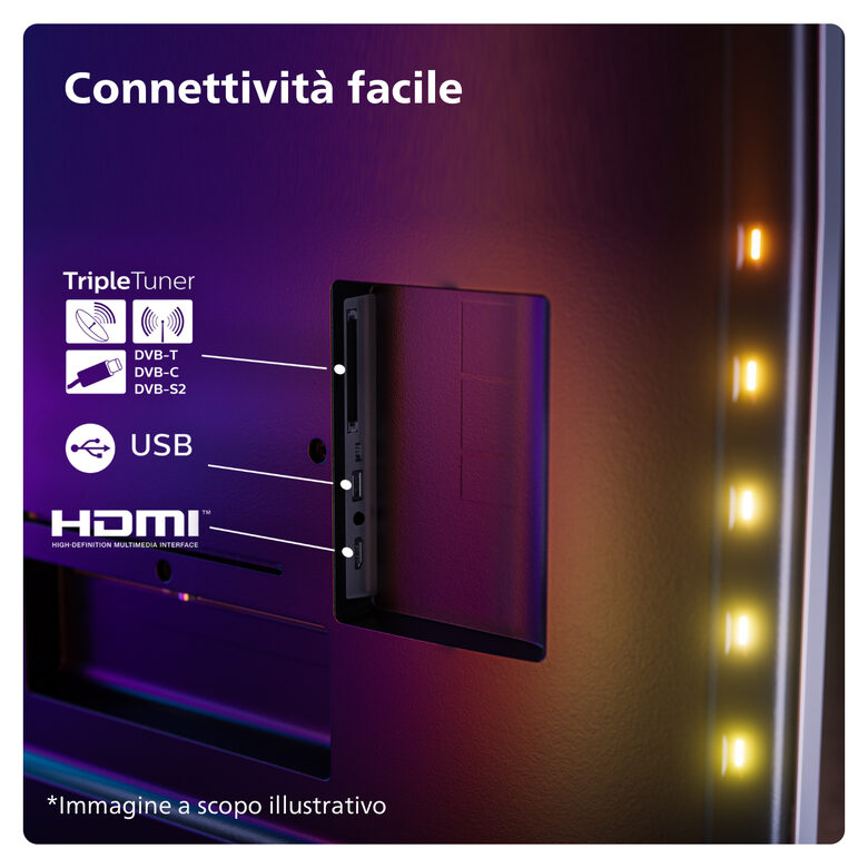 Philips 55Oled769 Televisione Smart TV 55 Pollici Oled 4K Uhd Ambilight Dolby Vision Atmos