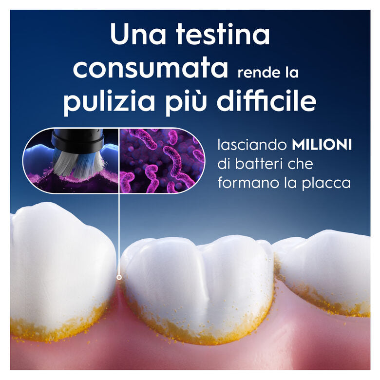 Oral-B Testine di Ricambio iO Series Gentle Care Nere, Testine Rotonde Originali, per Gengive Sensibili, 2 Testine