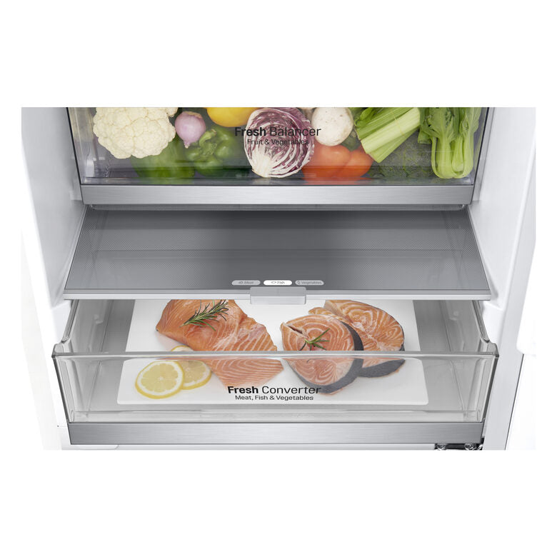 LG GBB72SWVGN Frigorifero combinato, Classe D, 384L, Wine Rack, No frost, Bianco