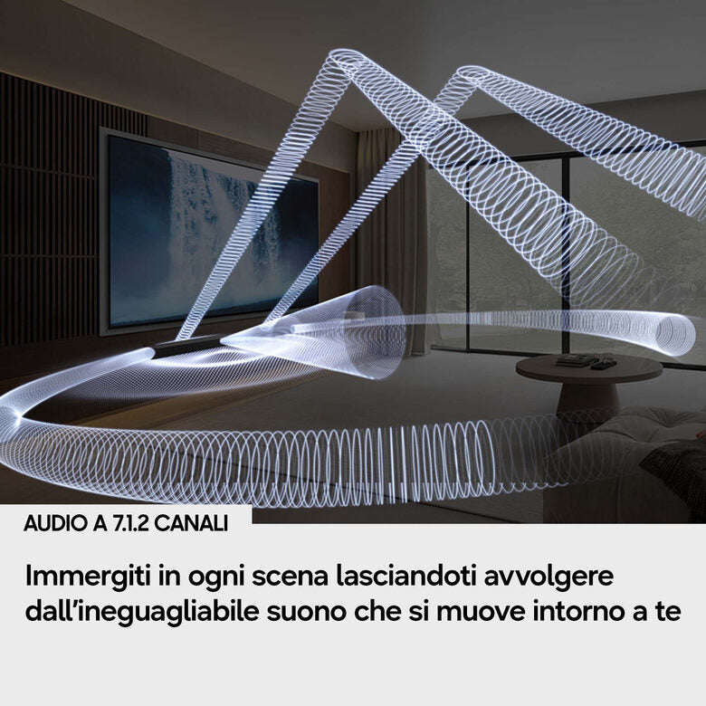 Samsung Soundbar HW-QS90H/XC, Audio 7.1.2 canali, potenza 330W, Active Voice Amplifier Pro, Bluetooth 5.3, Q-Symphony, Wireless Dolby Atmos, 2026