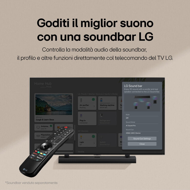 LG 65UT73006LA Televisione Smart TV 65 Pollici Led 4K Serie UT73 3 HDMI