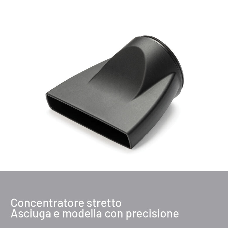 Imetec Asciugacapelli S6 2000, 2200W, 2 velocità, 3 temperature, Colpo Aria Fredda, Convogliatore Stretto