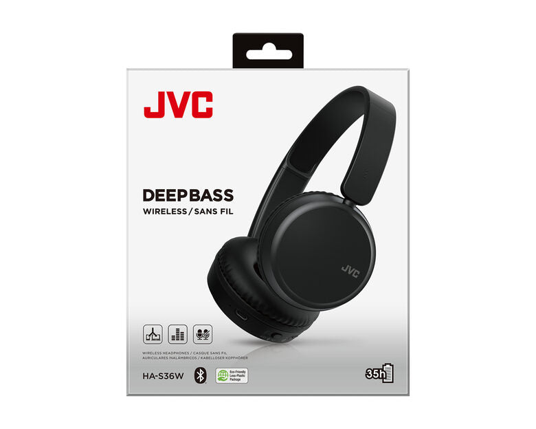 JVC HA-S36W Cuffie Wireless A Padiglione Musica e Chiamate Bluetooth Nero