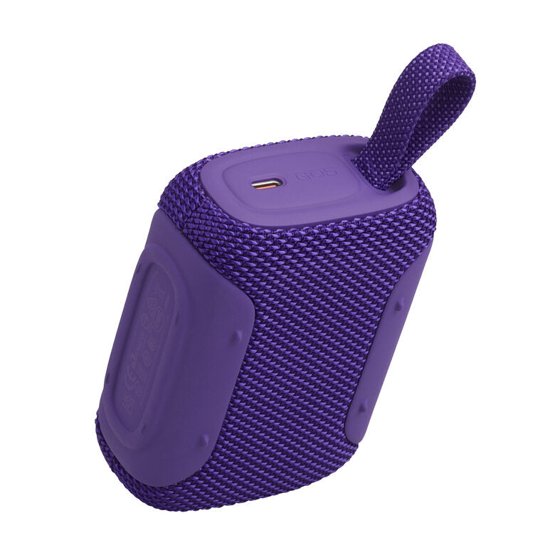 JBL GO 5 Speaker Bluetooth ultra‑portatile con potente Pro Sound e bassi incisivi, pairing AirTouch, design impermeabile, 10 ore di autonomia, Viola