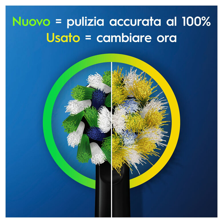 Oral-B Pro 3 Spazzolino Elettrico Ricaricabile Nero Pro3 3000, 2 Testine, 1 Spazzolino