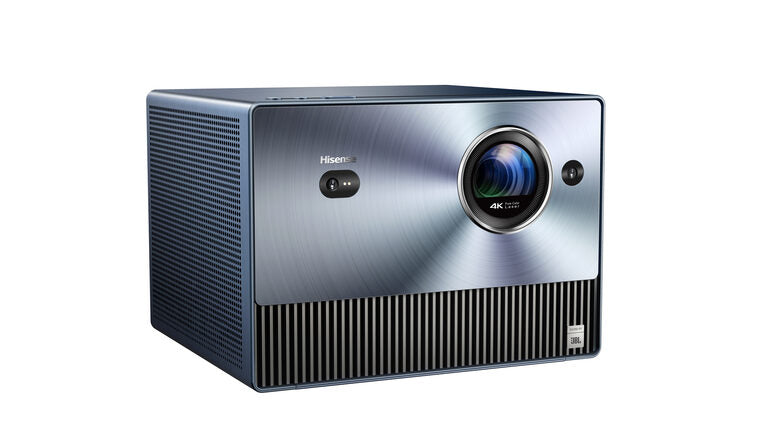 Hisense Mini videoproiettore Proiettore Triplo Laser 4K C1, da 65" fino a 300", Proiezione Tiro lungo, Smart TV VIDAA U6, Wifi, Bluetooth, Dolby Vision, Audio JBL Dolby Atmos, 1600 ANSI lume