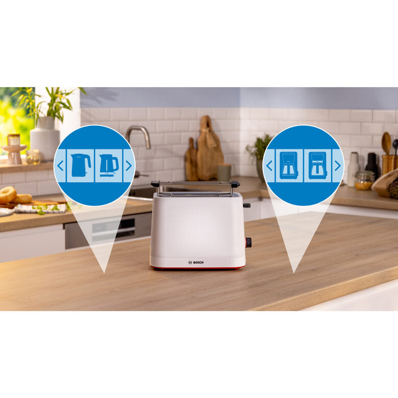 Bosch TAT3M121 tostapane 4 fetta/e 950 W Bianco