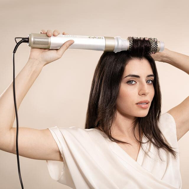 Cecotec CeramicCare AirGlam Multistyler Caldo Champagne, Bianco 1400 W 1,8 m