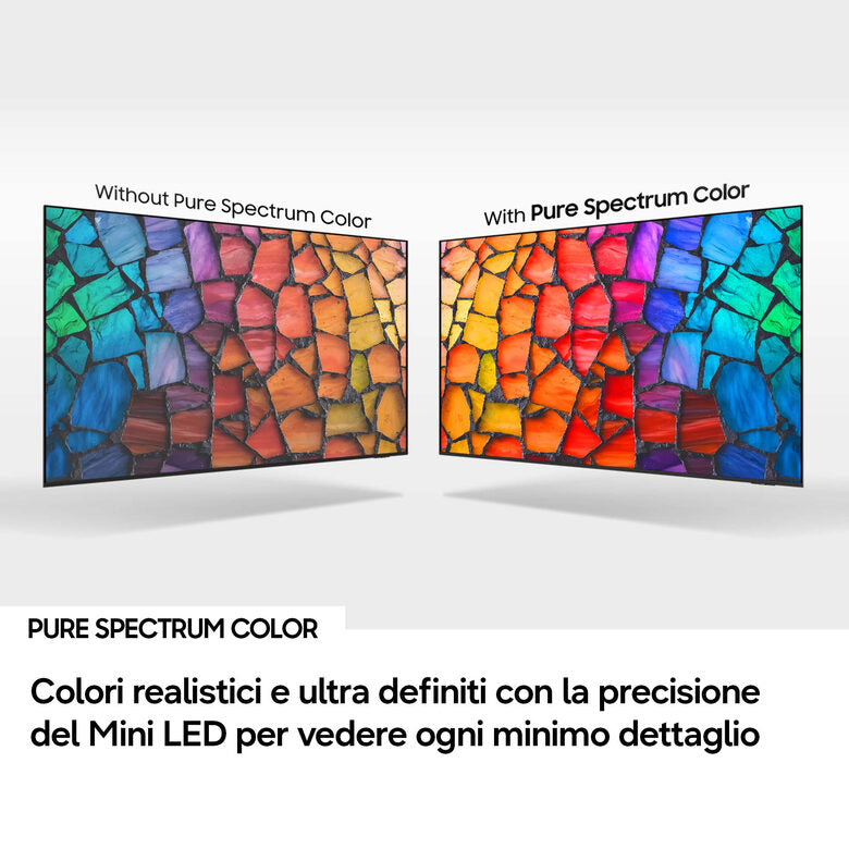 SAMSUNG Mini LED AI TV 55" UE55M70HAUXZT 4K, Processore Mini LED 4K, 4K Upscaling, Color Booster, OTS Lite, Metal Stream Design, Vision AI Smart TV, 2026