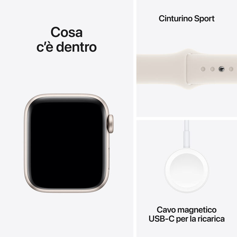 Apple Watch SE GPS + Cellular 40mm Cassa Alluminio Galassia con Galassia Sport Band - M/L