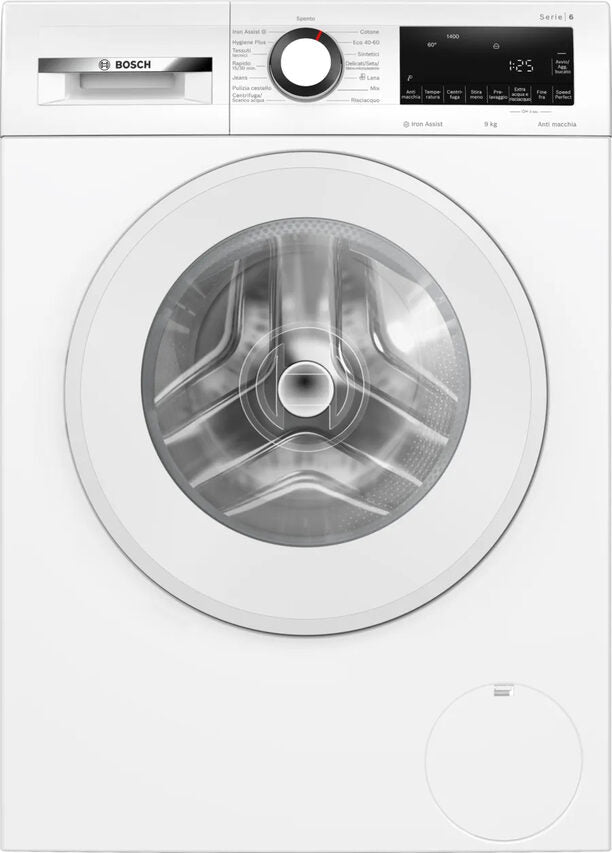 Bosch WGG244Z6IT Serie 6 Lavatrice A Libera Installazione 9 Kg, 1400 Giri, Classe A, Wi-fi, Bianco