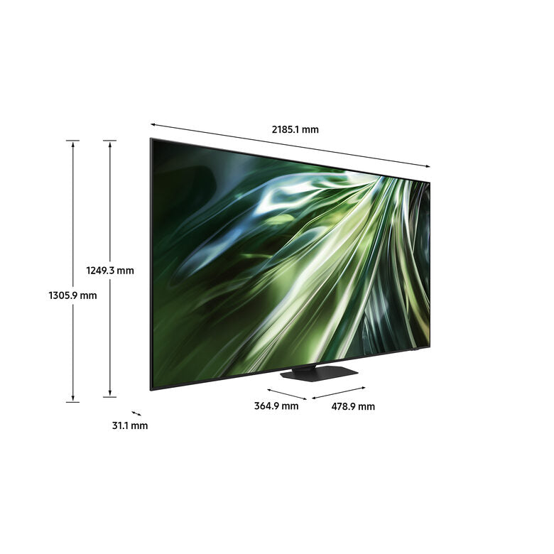 Samsung QN90D TV Neo QLED 4K 98” QE98QN90DATXZT Smart TV Wi-Fi Titan Gray Processore NQ4 AI GEN2, Tecnologia Quantum Matrix, Neo Slim Design, Dolby Atmos