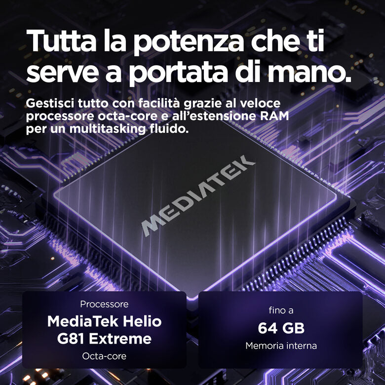Motorola moto Smartphone e15 (2/64GB, Fotocamera da 32MP + sensore antisfarfallio, Display 6.67" HD+ 90Hz Corning® Gorilla® Glass 3, 5200mAh, MediaTek Helio G81 Extreme, Android 14 Go Editio