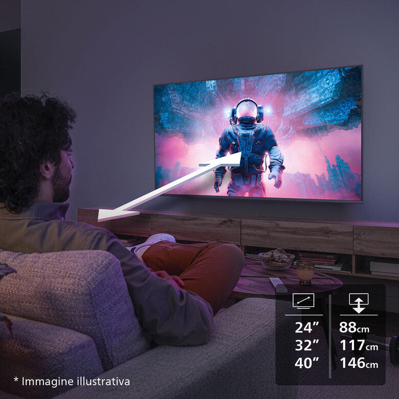 Philips 40PFS6000 Televisione Full HD LED 100cm 40" Smart TV Dolby Audio Titan OS
